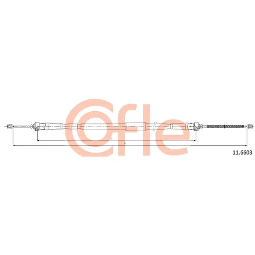 Ťažné lanko parkovacej brzdy COFLE 11.6603