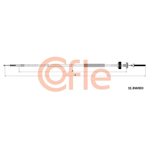 Ťažné lanko parkovacej brzdy COFLE 92.1E.BW003