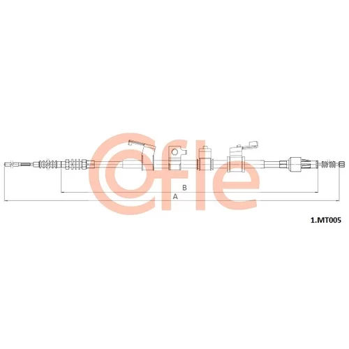 Ťažné lanko parkovacej brzdy COFLE 92.1.MT005