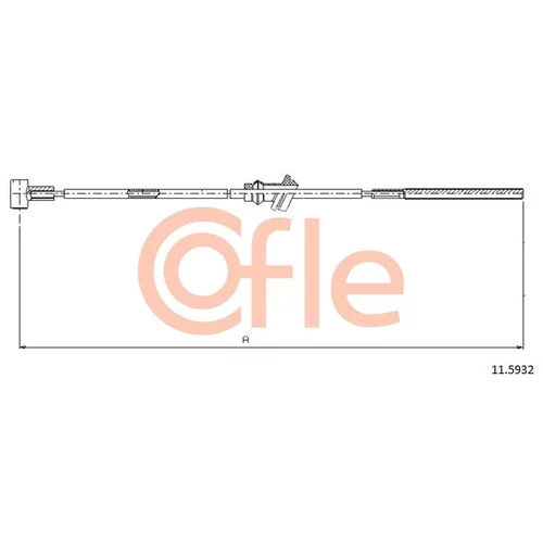 Ťažné lanko parkovacej brzdy COFLE 92.11.5932