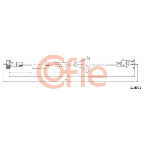 Hriadeľ tachometra S1H001 /COFLE/