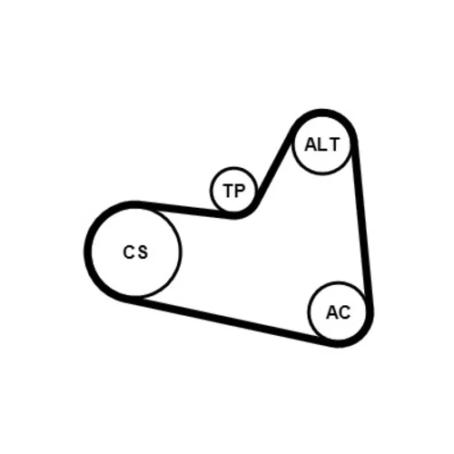 Ozubený klinový remeň - Sada 6PK976K1 (CONTINENTAL - CONTITECH) - obr. 1