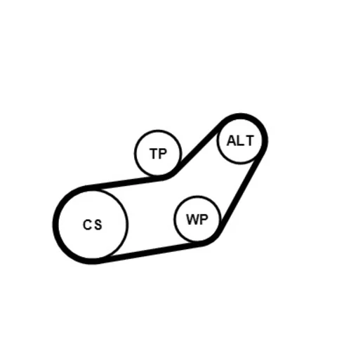 Vodné čerpadlo + sada klinového remeňa CONTINENTAL - CONTITECH 6PK1045WP2