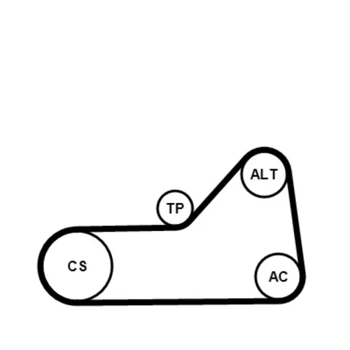 Vodné čerpadlo + sada klinového remeňa CONTINENTAL - CONTITECH 6PK1153WP1