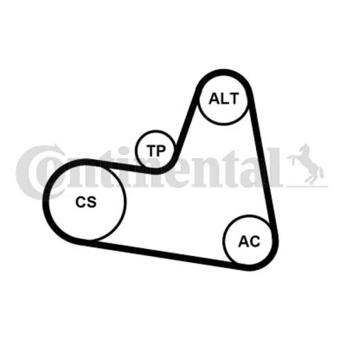 Ozubený klinový remeň - Sada 6PK962K2 (CONTINENTAL - CONTITECH) - obr. 1