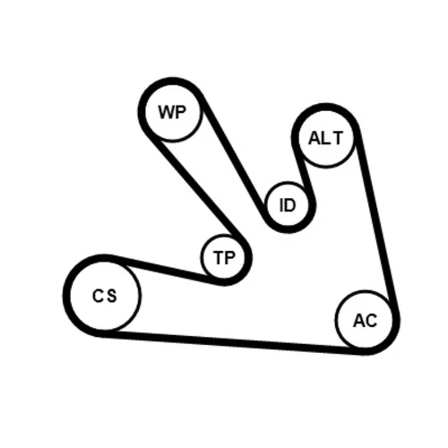 Ozubený klinový remeň - Sada 7PK1687K1 (CONTINENTAL - CONTITECH) - obr. 2