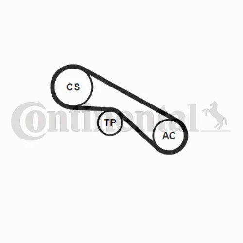 Ozubený klinový remeň - Sada 5PK884K1 (CONTINENTAL - CONTITECH) - obr. 1