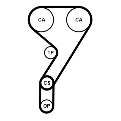 Sada ozubeného remeňa CT1211K2PRO (CONTINENTAL - CONTITECH) - obr. 1