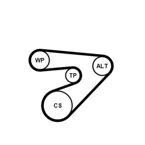 Vodné čerpadlo + sada klinového remeňa CONTINENTAL - CONTITECH 6PK1453WP1