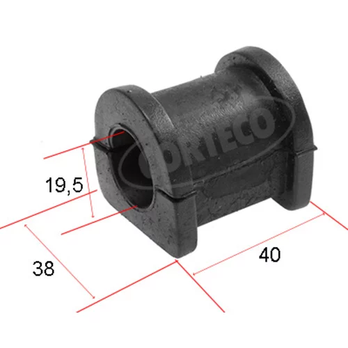Uloženie priečneho stabilizátora CORTECO 80000510