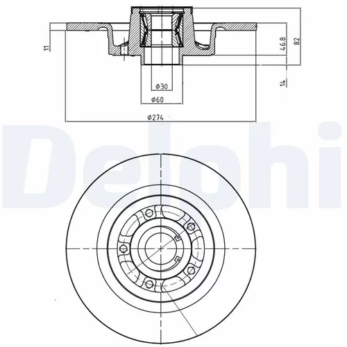 Brzdový kotúč DELPHI BG9026RSC