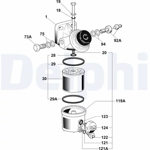 Palivový filter DELPHI 6260B690