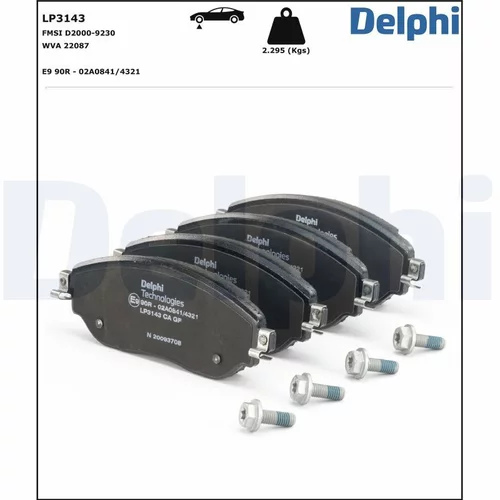 Sada brzdových platničiek kotúčovej brzdy LP3143 /DELPHI/ - obr. 2