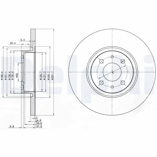Brzdový kotúč DELPHI BG3600