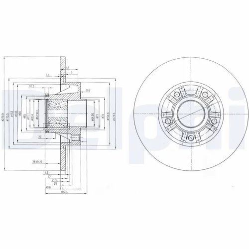 Brzdový kotúč DELPHI BG9031RSC