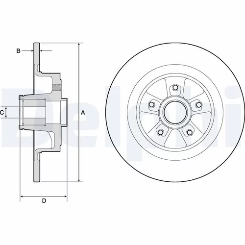 Brzdový kotúč BG9136RSC /DELPHI/