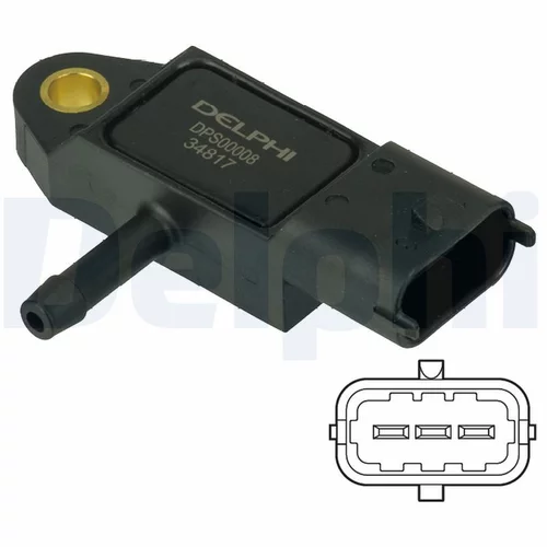 Snímač tlaku výfukových plynov DPS00008 /DELPHI/ - obr. 1