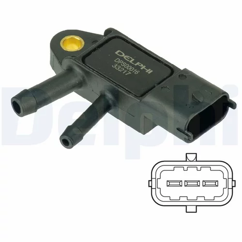 Snímač tlaku výfukových plynov DPS00016 /DELPHI/ - obr. 1