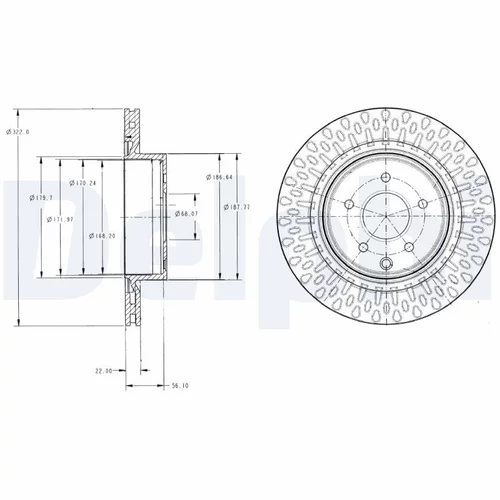 Brzdový kotúč DELPHI BG4307