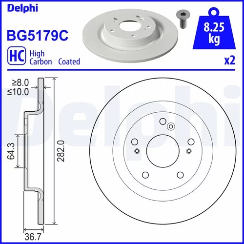 Brzdový kotúč BG5179C /DELPHI/