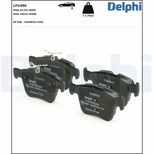 Sada brzdových platničiek kotúčovej brzdy LP2490 /DELPHI/ - obr. 2