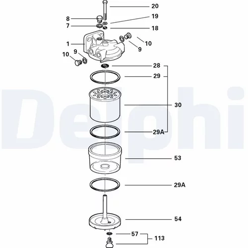 Palivový filter DELPHI 5838B010
