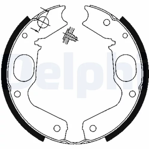 Sada brzd. čeľustí parkov. brzdy LS1898 /DELPHI/ - obr. 1