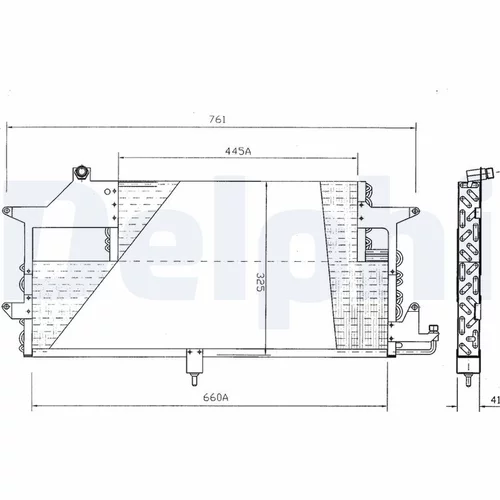 Kondenzátor klimatizácie DELPHI TSP0225144