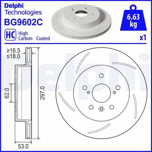Brzdový kotúč DELPHI BG9602C