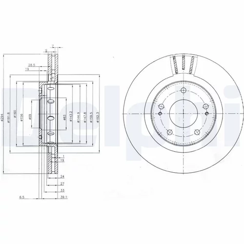 Brzdový kotúč DELPHI BG4038