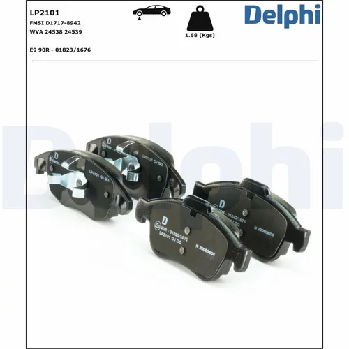 Sada brzdových platničiek kotúčovej brzdy LP2101 /DELPHI/ - obr. 2