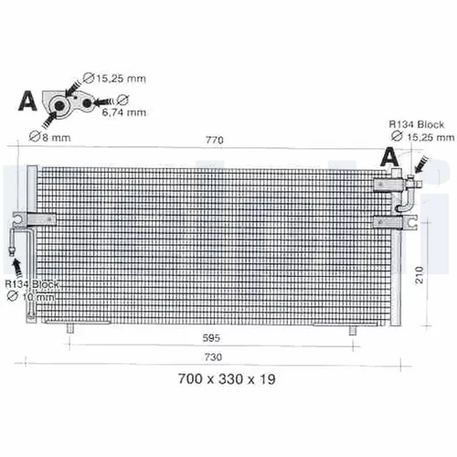 Kondenzátor klimatizácie DELPHI TSP0225350