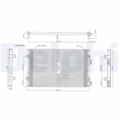 Kondenzátor klimatizácie DELPHI TSP0225486