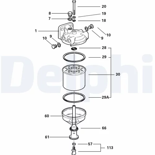 Palivový filter DELPHI 5836B325