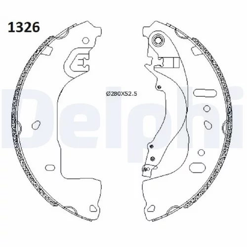 Sada brzdových čeľustí LS2197 /DELPHI/ - obr. 2