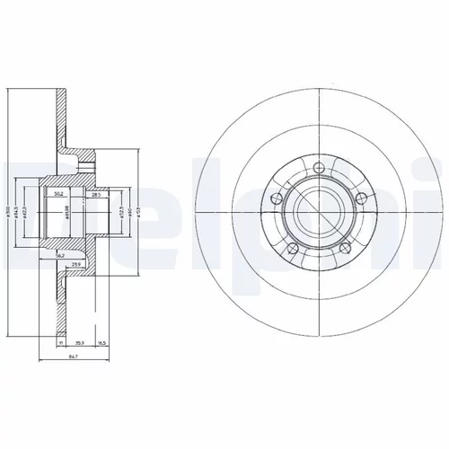 Brzdový kotúč DELPHI BG9024RSC