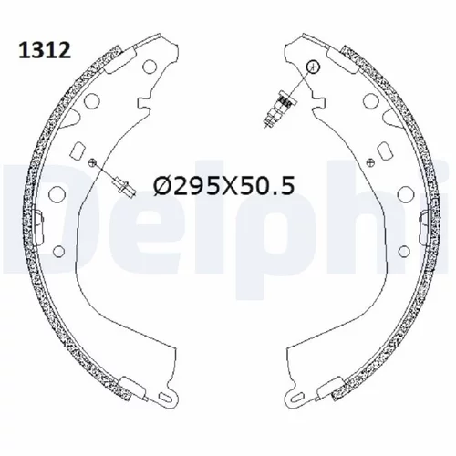 Sada brzdových čeľustí LS2187 /DELPHI/ - obr. 1