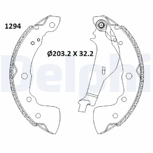 Sada brzdových čeľustí LS2181 /DELPHI/ - obr. 1
