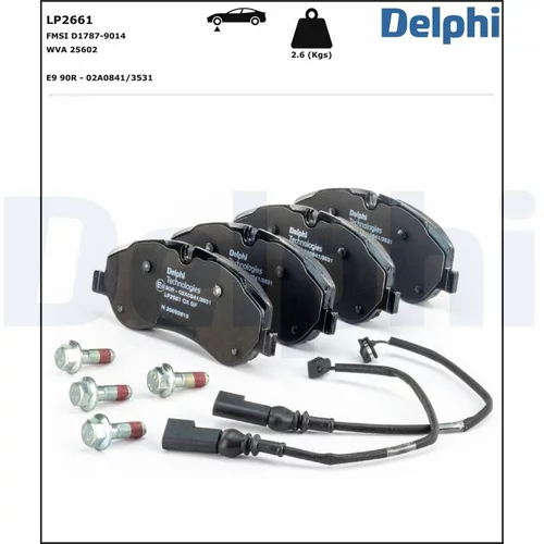 Sada brzdových platničiek kotúčovej brzdy LP2661 /DELPHI/ - obr. 2
