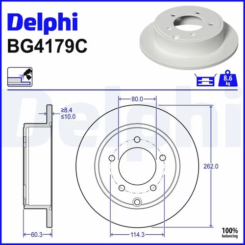 Brzdový kotúč DELPHI BG4179C
