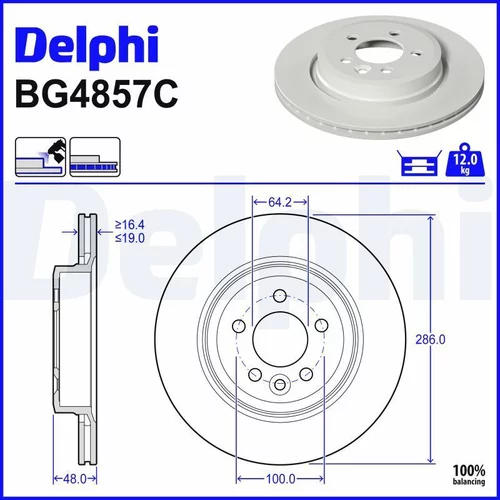 Brzdový kotúč BG4857C /DELPHI/
