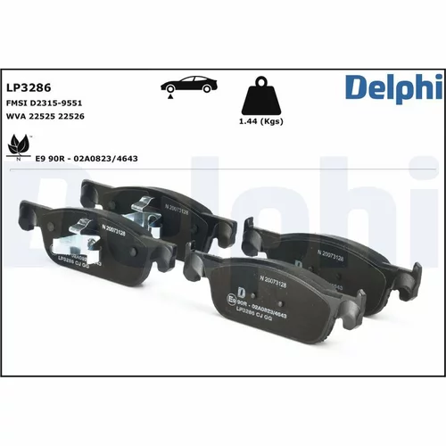 Sada brzdových platničiek kotúčovej brzdy LP3286 /DELPHI/ - obr. 2
