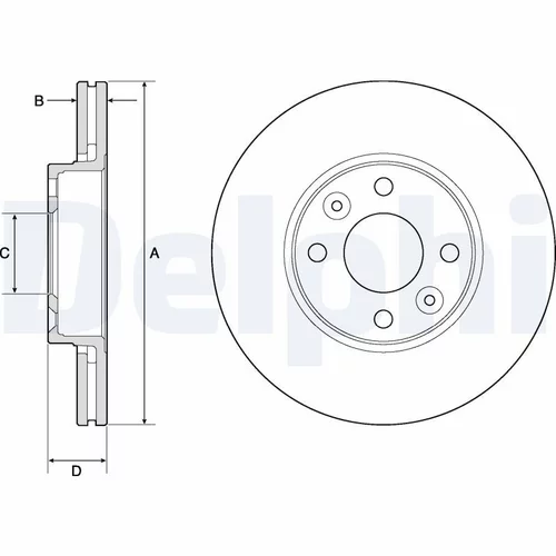 Brzdový kotúč DELPHI BG3762C