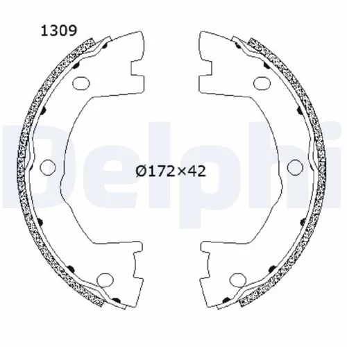 Sada brzd. čeľustí parkov. brzdy LS2202 /DELPHI/ - obr. 1