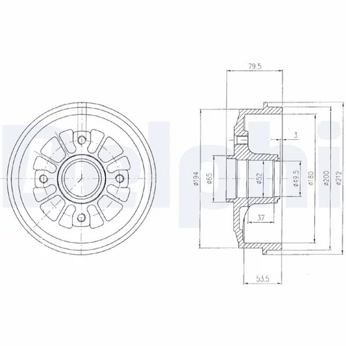 Brzdový bubon DELPHI BF270