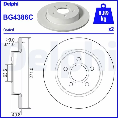 Brzdový kotúč DELPHI BG4386