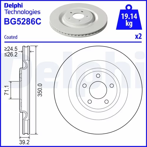 Brzdový kotúč DELPHI BG5286C