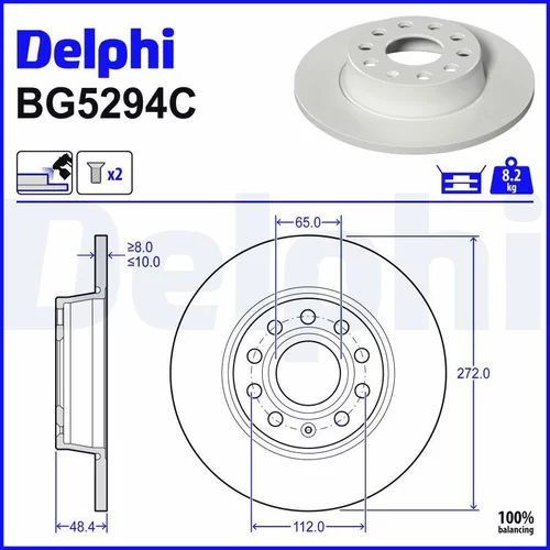 Brzdový kotúč DELPHI BG5294C