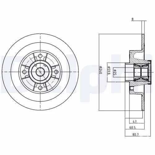 Brzdový kotúč DELPHI BG9028RSC