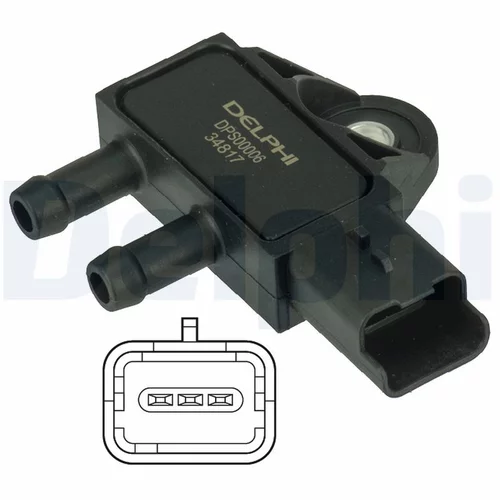 Snímač tlaku výfukových plynov DPS00006 /DELPHI/ - obr. 1